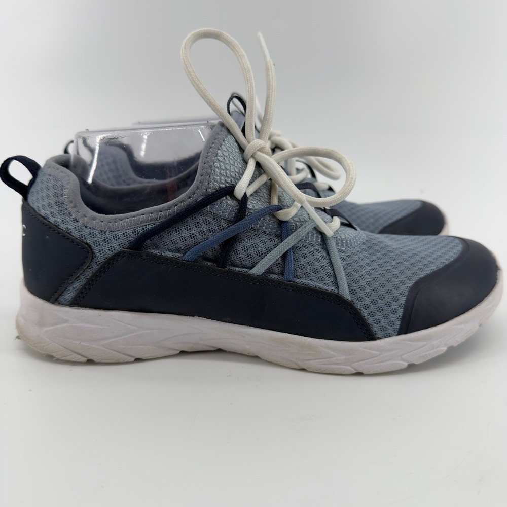 Vionic Zeliya Womens 8.5 Grey Navy Blue Mesh Orthotic Walking Sneakers Shoes